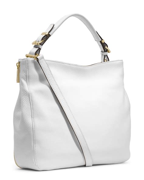 michael kors optic white|michael kors white shoulder bag.